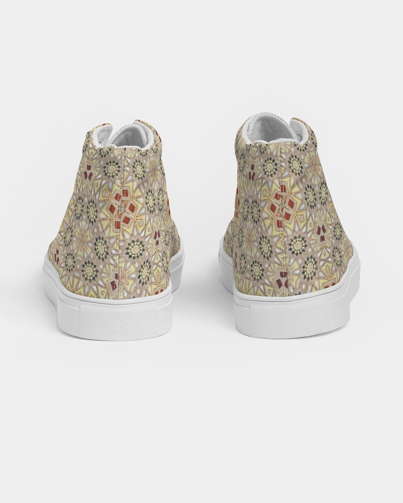 Islamic Geometric Design Men's Hightop Canvas Shoe