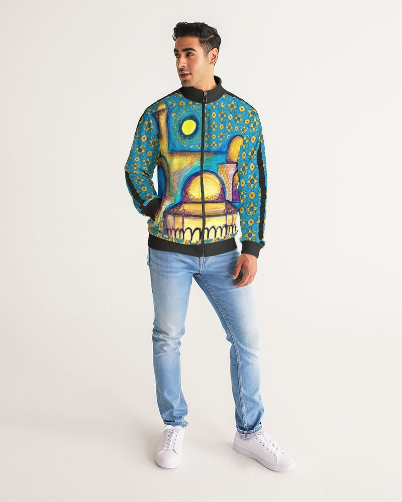 Jerusalem Sunshine Men's Stripe-Sleeve Track Jacket