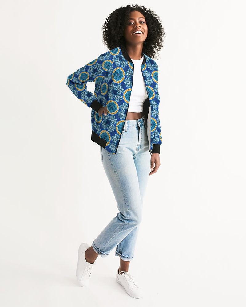 Blue Mosaic Women's Bomber Jacket