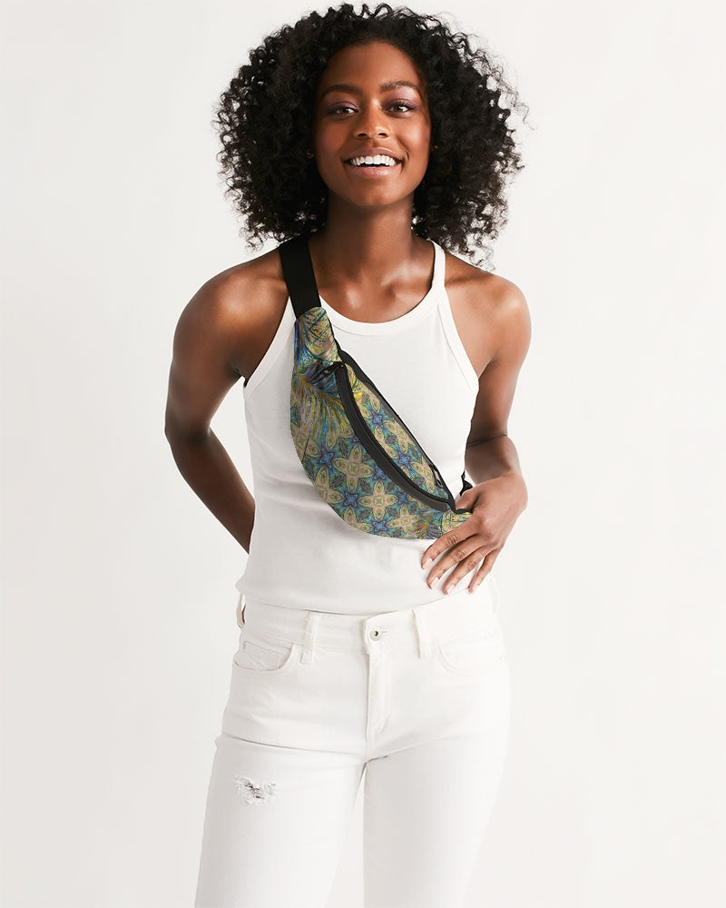 Yellow Wisps Mosaic Crossbody Sling Bag