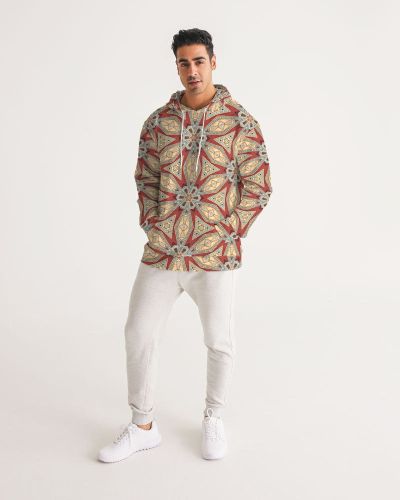Red Geometric Stars Men's Hoodie