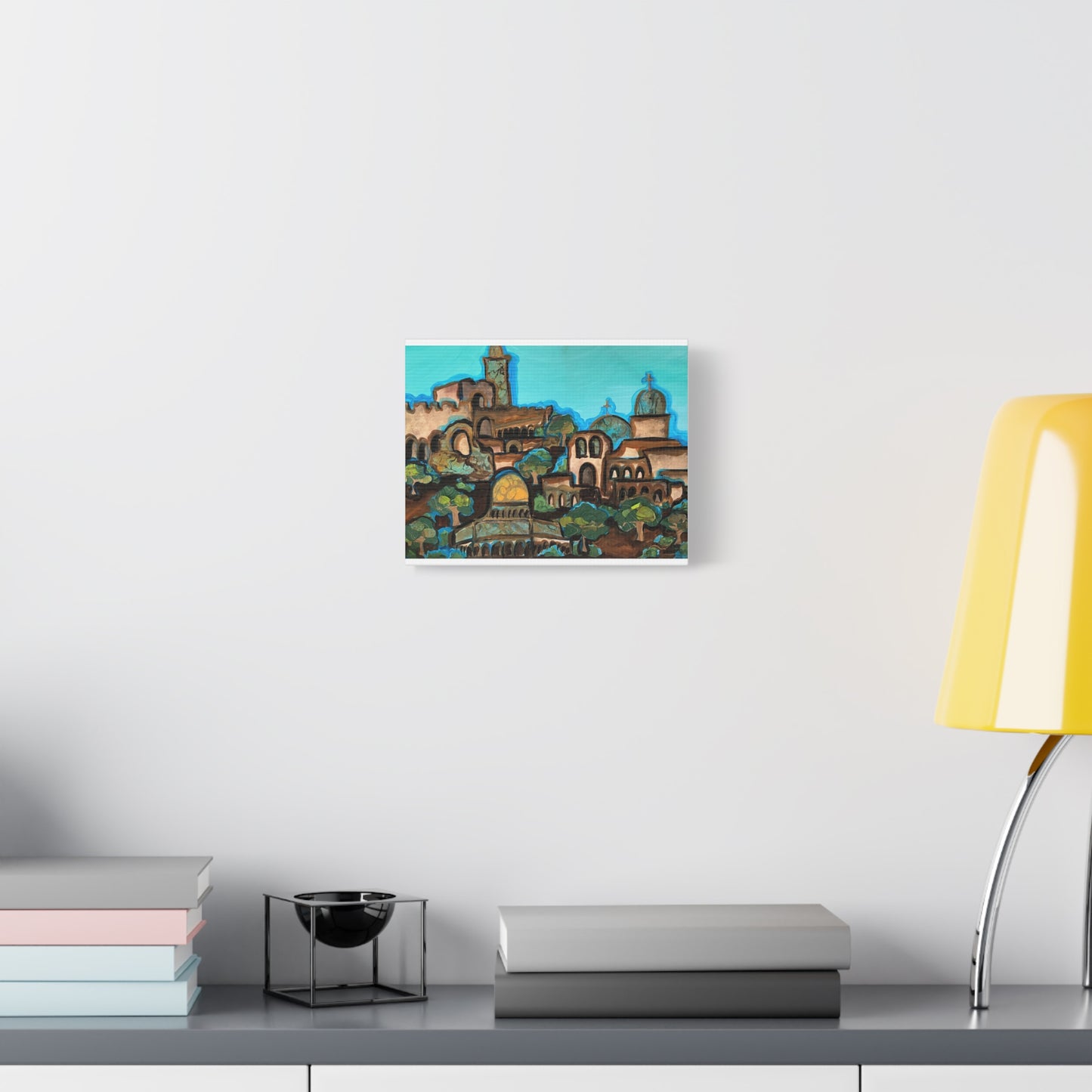 Artistic Canvas Print - Vibrant Architectural Landscape Wall Art