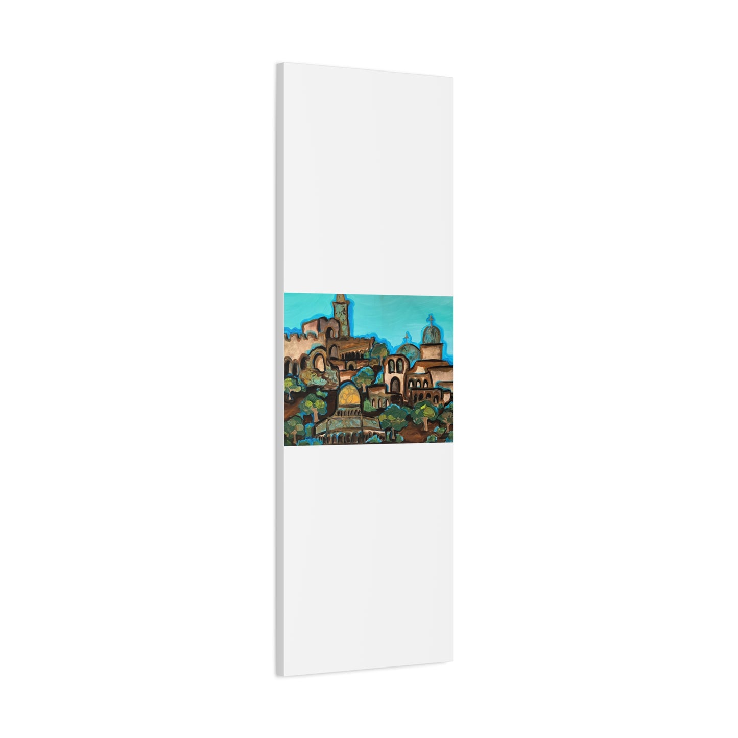 Artistic Canvas Print - Vibrant Architectural Landscape Wall Art