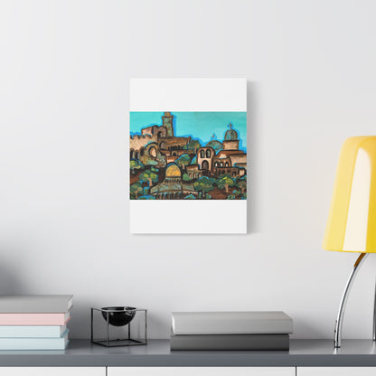 Artistic Canvas Print - Vibrant Architectural Landscape Wall Art