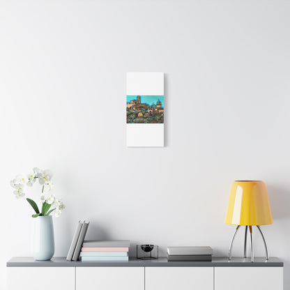 Artistic Canvas Print - Vibrant Architectural Landscape Wall Art