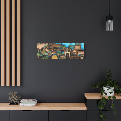 Artistic Canvas Print - Vibrant Architectural Landscape Wall Art