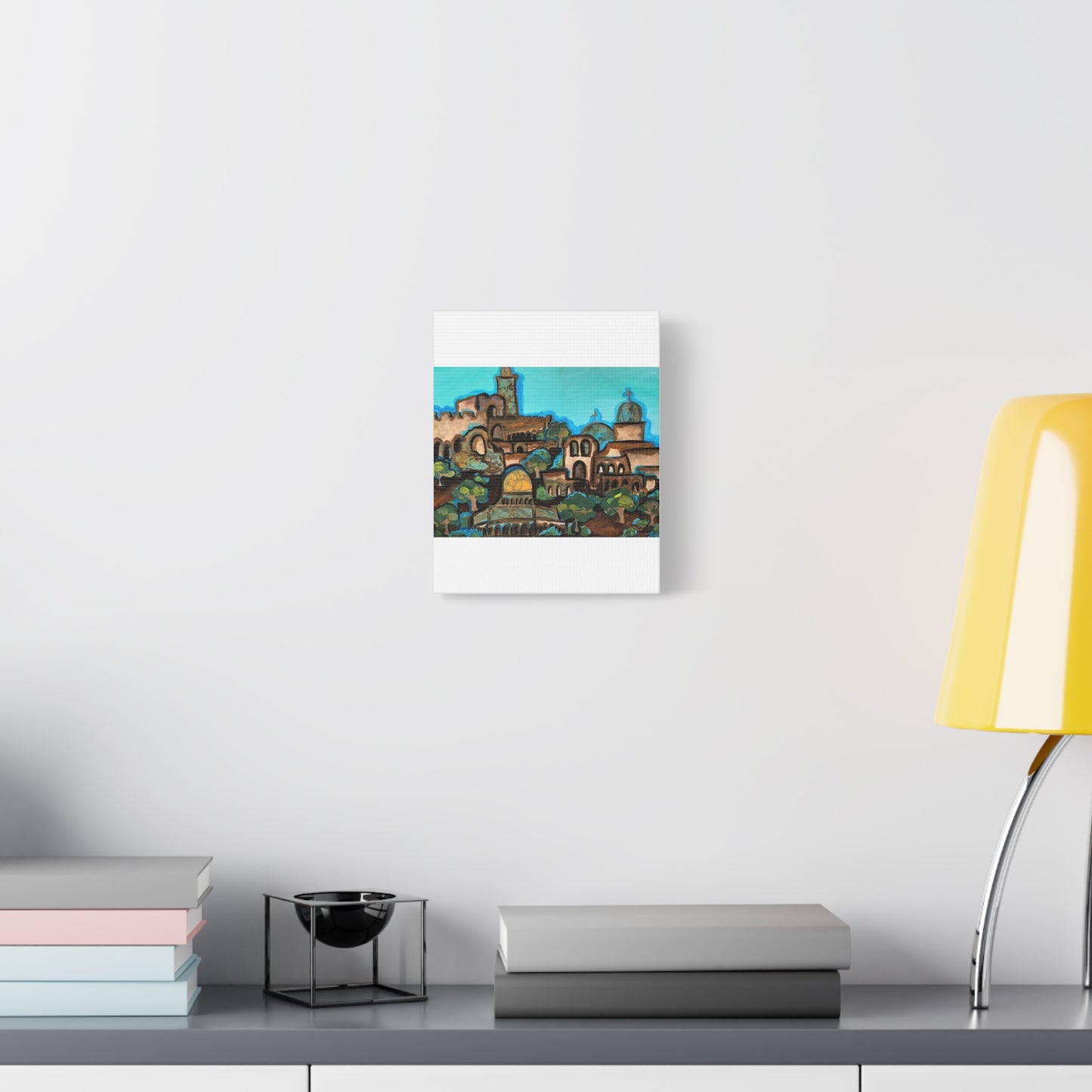 Artistic Canvas Print - Vibrant Architectural Landscape Wall Art