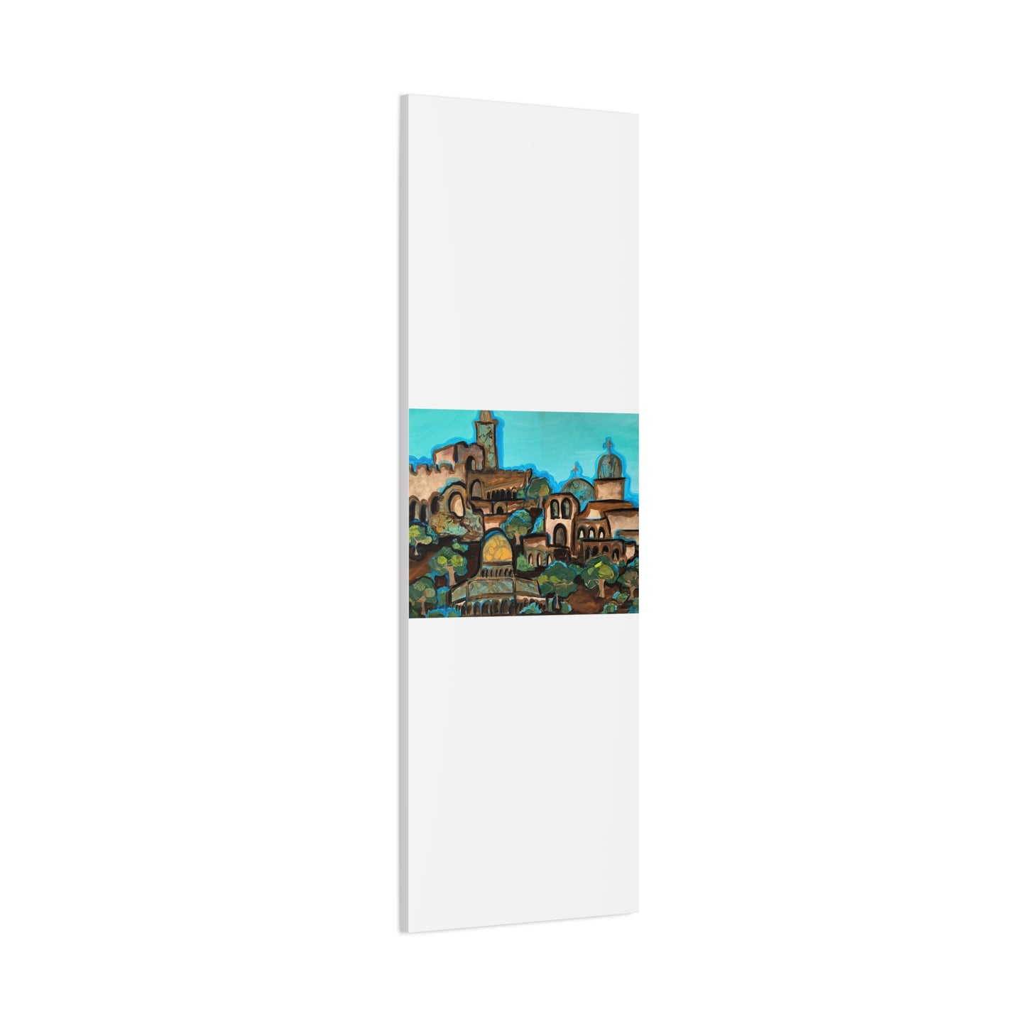 Artistic Canvas Print - Vibrant Architectural Landscape Wall Art