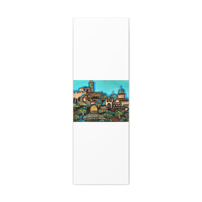 Artistic Canvas Print - Vibrant Architectural Landscape Wall Art