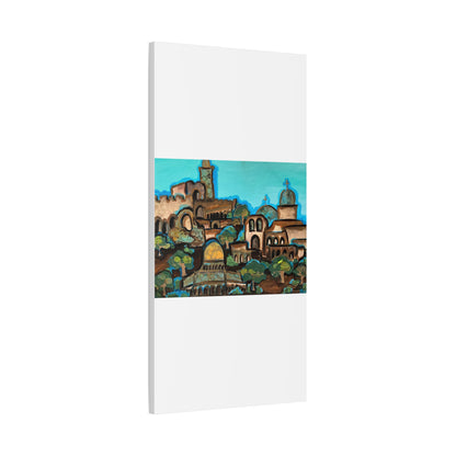 Artistic Canvas Print - Vibrant Architectural Landscape Wall Art