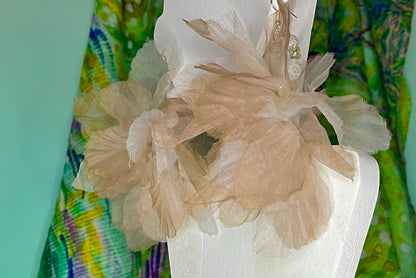 Organza flower earrings