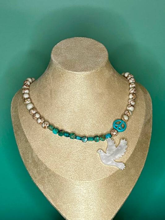 White Dove Necklace
