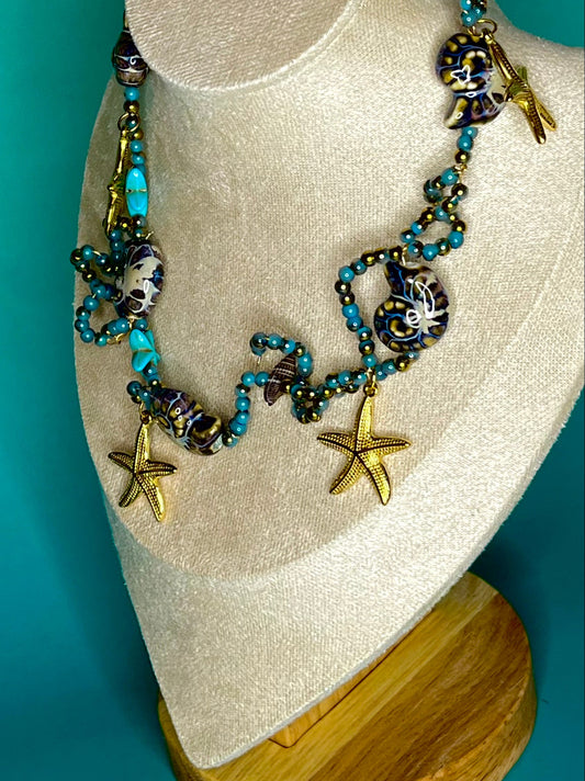 Blue Shoreline Necklace