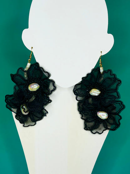 Black Poppies Earrings