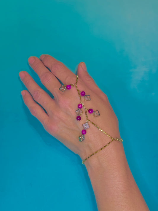 Fuchsia Charming Hand Chain