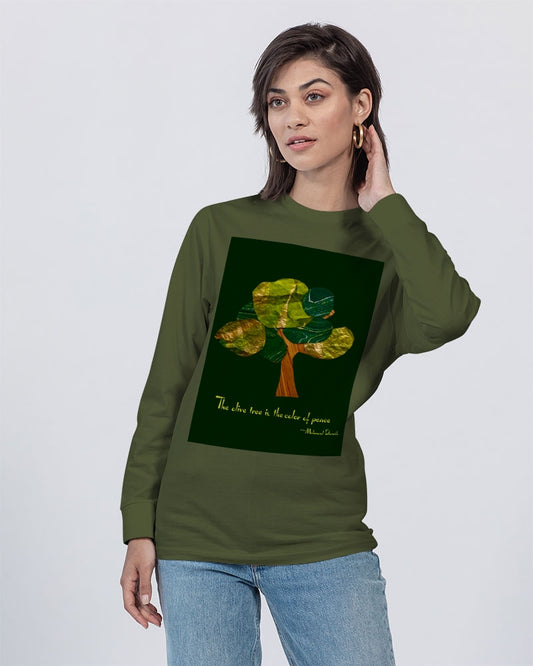 The Olive Tree is the Color of Peace T shirt Unisex Long Sleeve Tee | Lane Seven