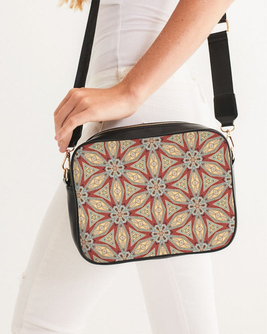 Red Geometric Stars Crossbody Bag