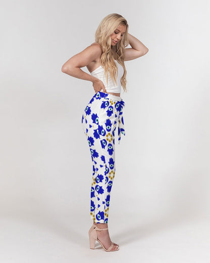 Hamsa - Hand of Fatima Women's Belted Tapered Pants