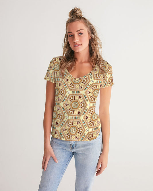 Middle Eastsern Mosaic Women's V-Neck Tee