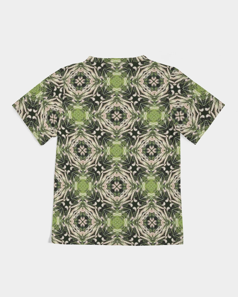 Kids Green Printed Tee