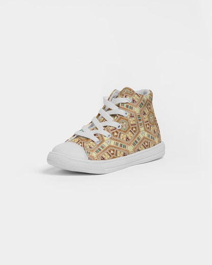 Middle Eastsern Mosaic Kids Hightop Canvas Shoe