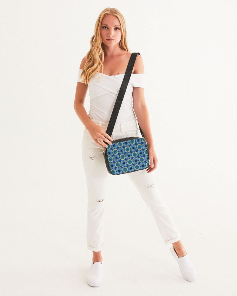 Blue Mosaic Crossbody Bag