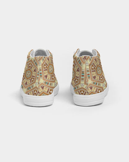 Middle Eastsern Mosaic Kids Hightop Canvas Shoe