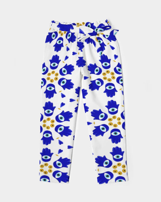 Hamsa - Hand of Fatima Women's Belted Tapered Pants