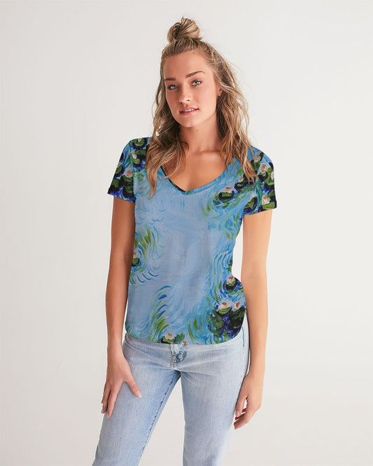 Water Lillies Women's V-Neck Tee