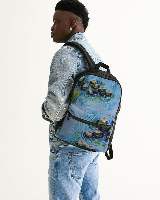 Water Lillies Small Canvas Backpack