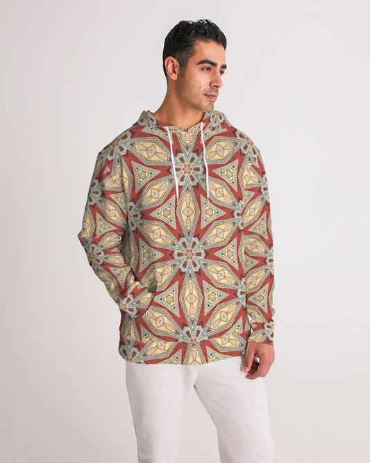 Red Geometric Stars Men's Hoodie