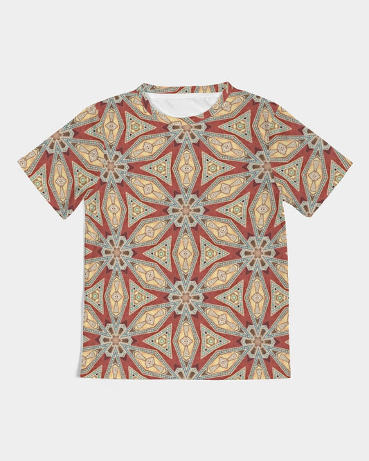 Red Geometric Stars Kids Tee