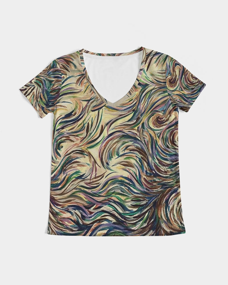 Painted swirls Women's V-Neck Tee