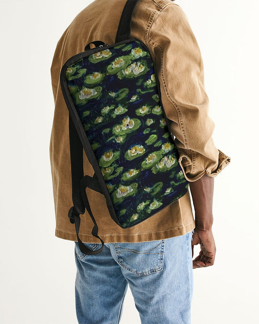 Water Lillies in a Navy Lake Slim Tech Backpack