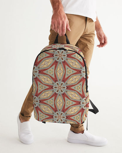 Red Geometric Stars Large Backpack