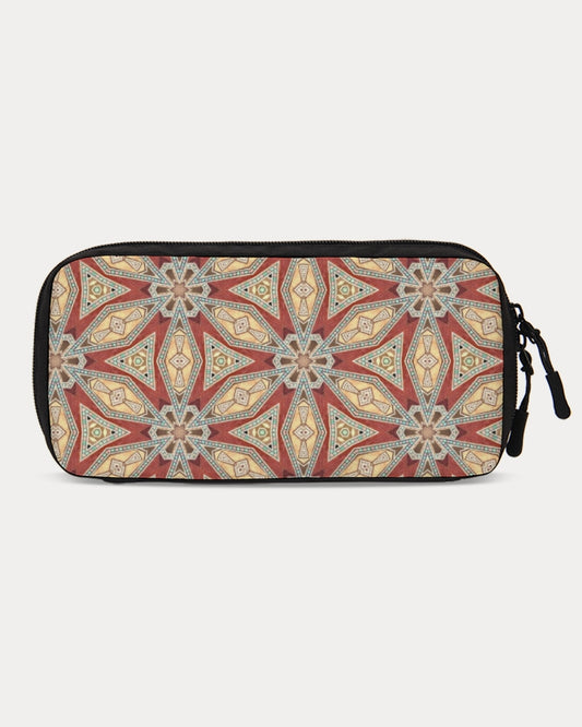 Red Geometric Stars Small Travel Organizer
