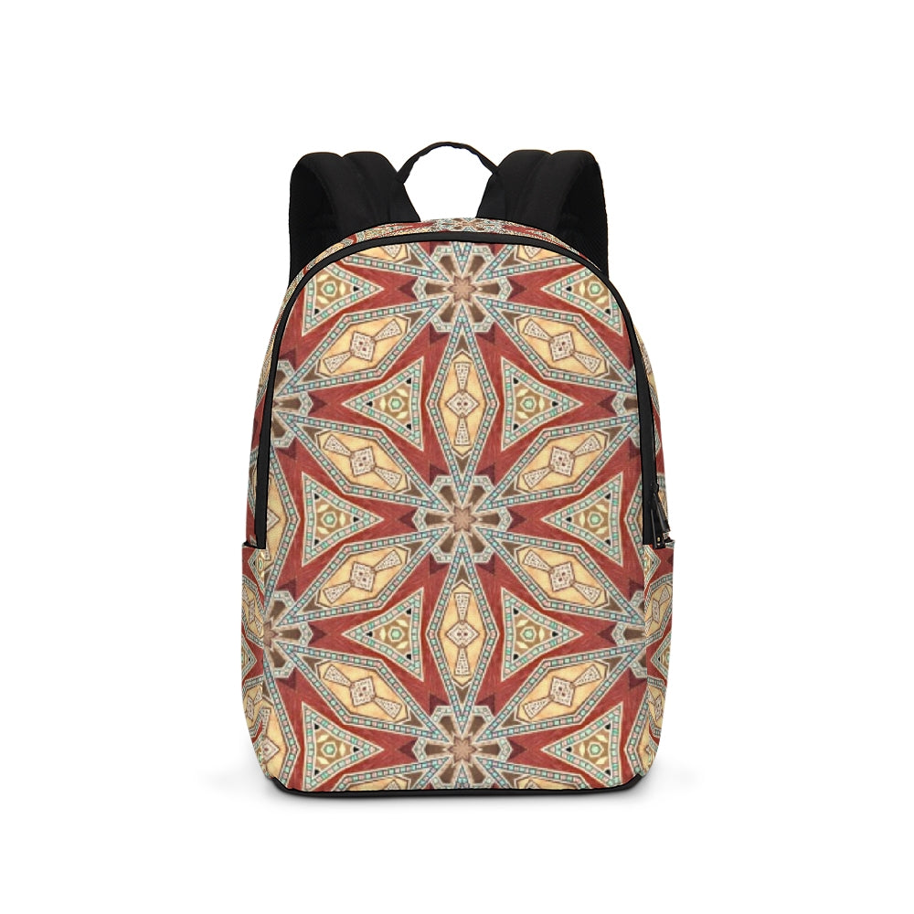 Red Geometric Stars Large Backpack